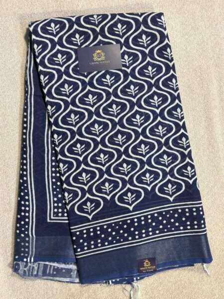 LINEN INDIGO BLOCKPRINT